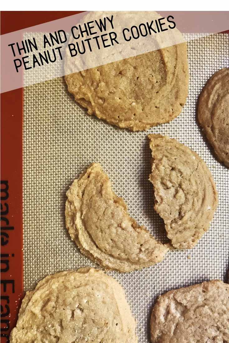 thin and chewy peanut butter cookies