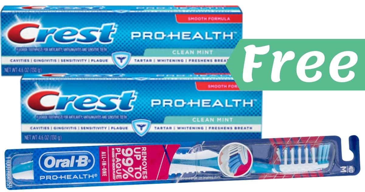 Crest Toothpaste & OralB Toothbrush for Free at CVS Southern Savers