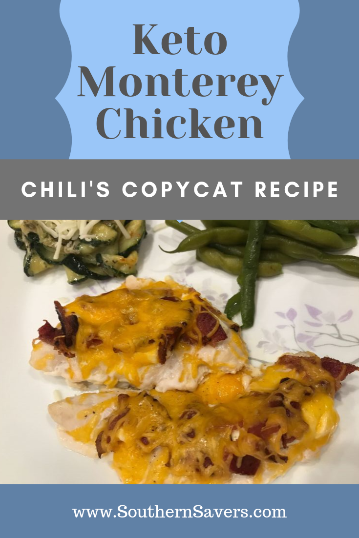 Indulge in a restaurant favorite at home! This keto Monterey Chicken is a copycat of a Chili's recipe and is just as good with only 2g carbs!