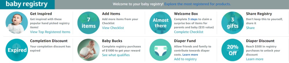 amazon registry checklist