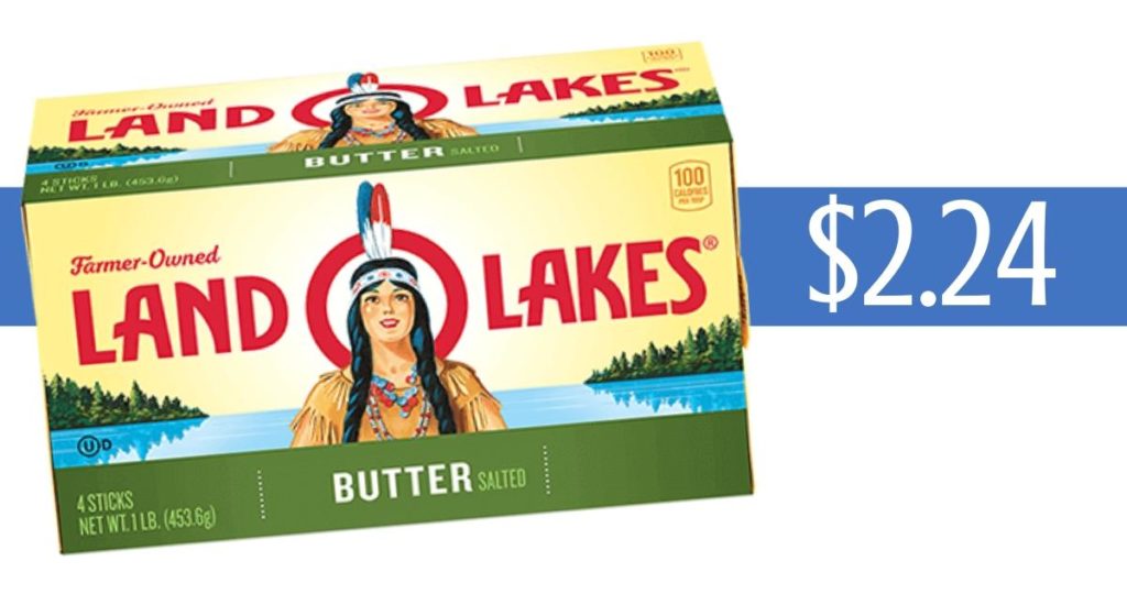 Land O' Lakes Butter for 2.24 at Kroger Southern Savers