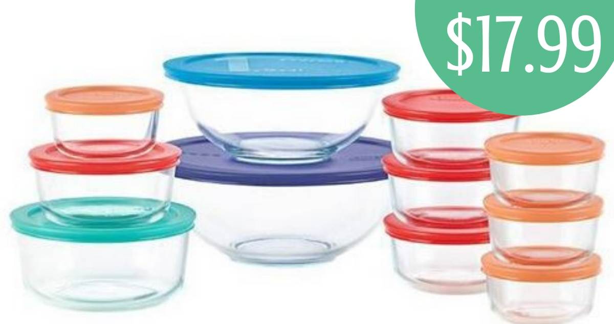 Pyrex 22pc Glass Food Storage Container Set for sale online