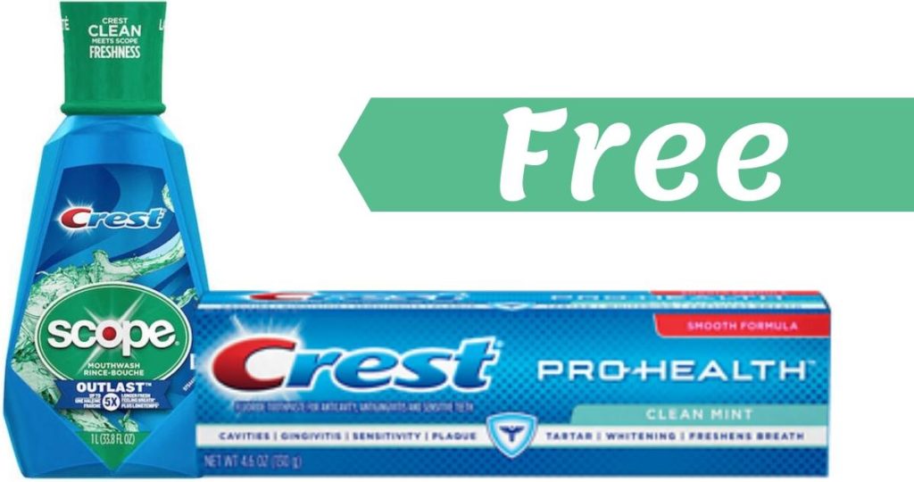CVS Deal Starting Sunday Free Crest Mouthwash & Toothpaste