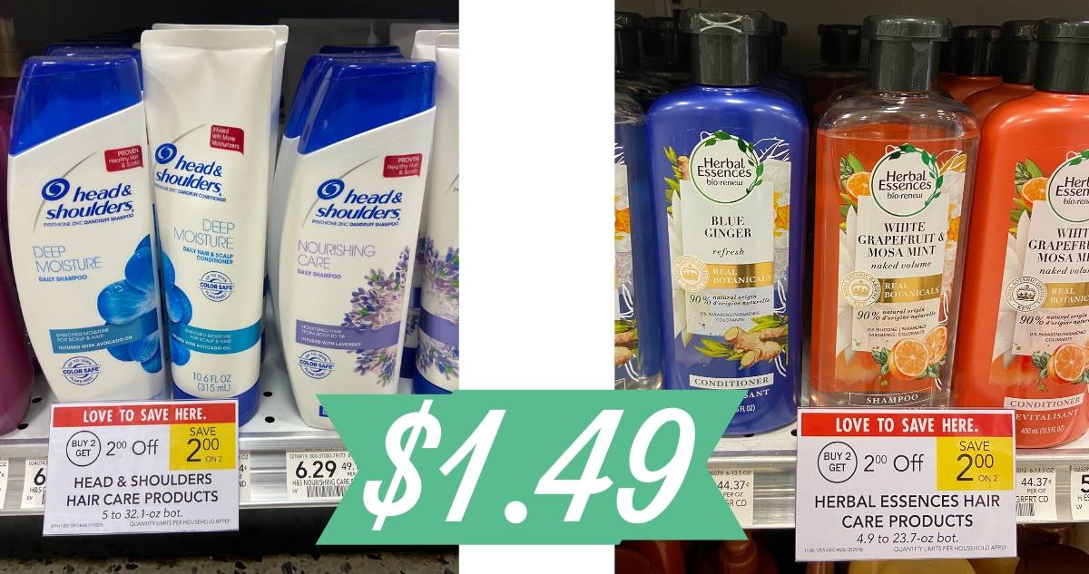Head & Shoulders or Herbal Essences Hair Care for $1.49 :: Southern Savers