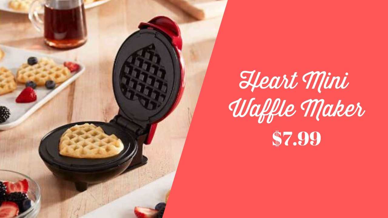 Heart Mini Waffle Maker for 7.99 Southern Savers