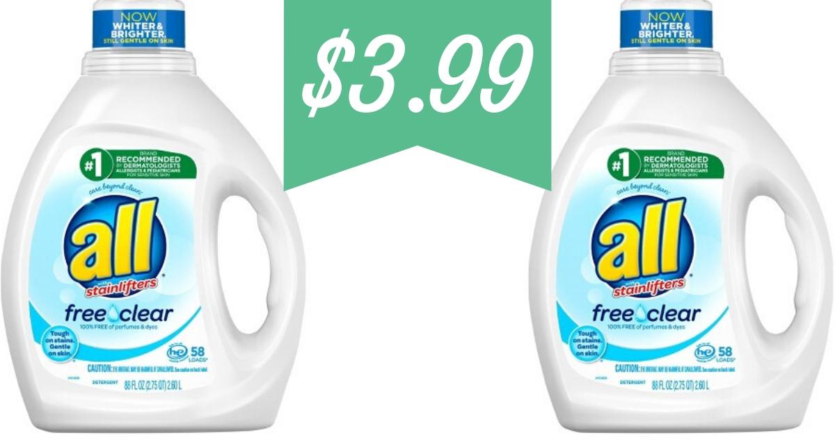 All Laundry Coupon Big Bottle Of Detergent For 3 99 Southern Savers