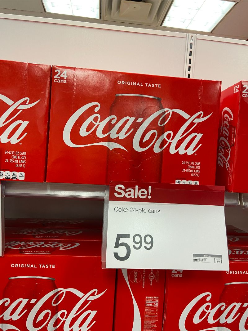 CocaCola 24 Pack for 4.79 at Target Southern Savers