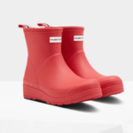 short pink women's hunter boots