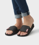 women's black slide sandals