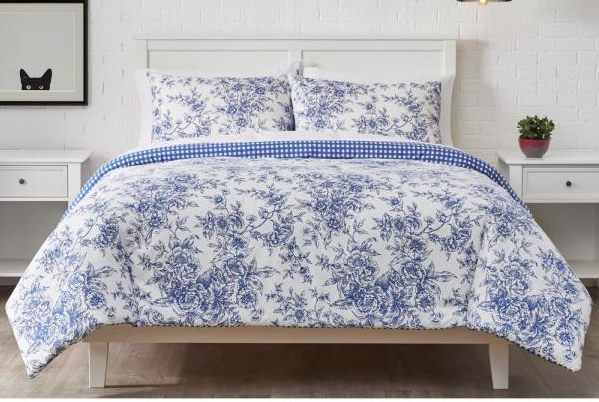 blue toile king comforter set