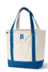 land's end blue and natural canvas bag