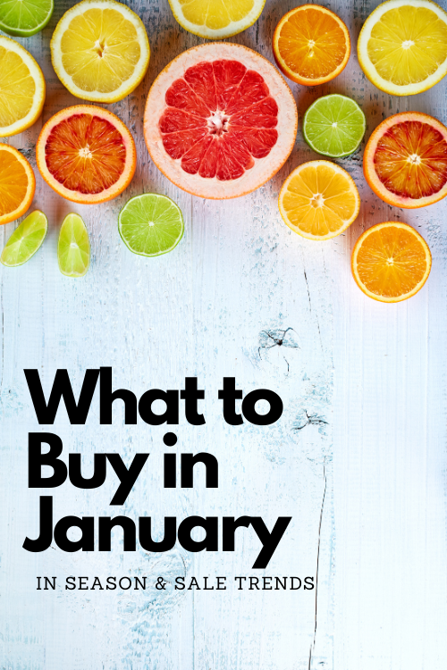 Part of saving money is buying things at the right time. Check out the January grocery trends to see what's in season and deals to expect!