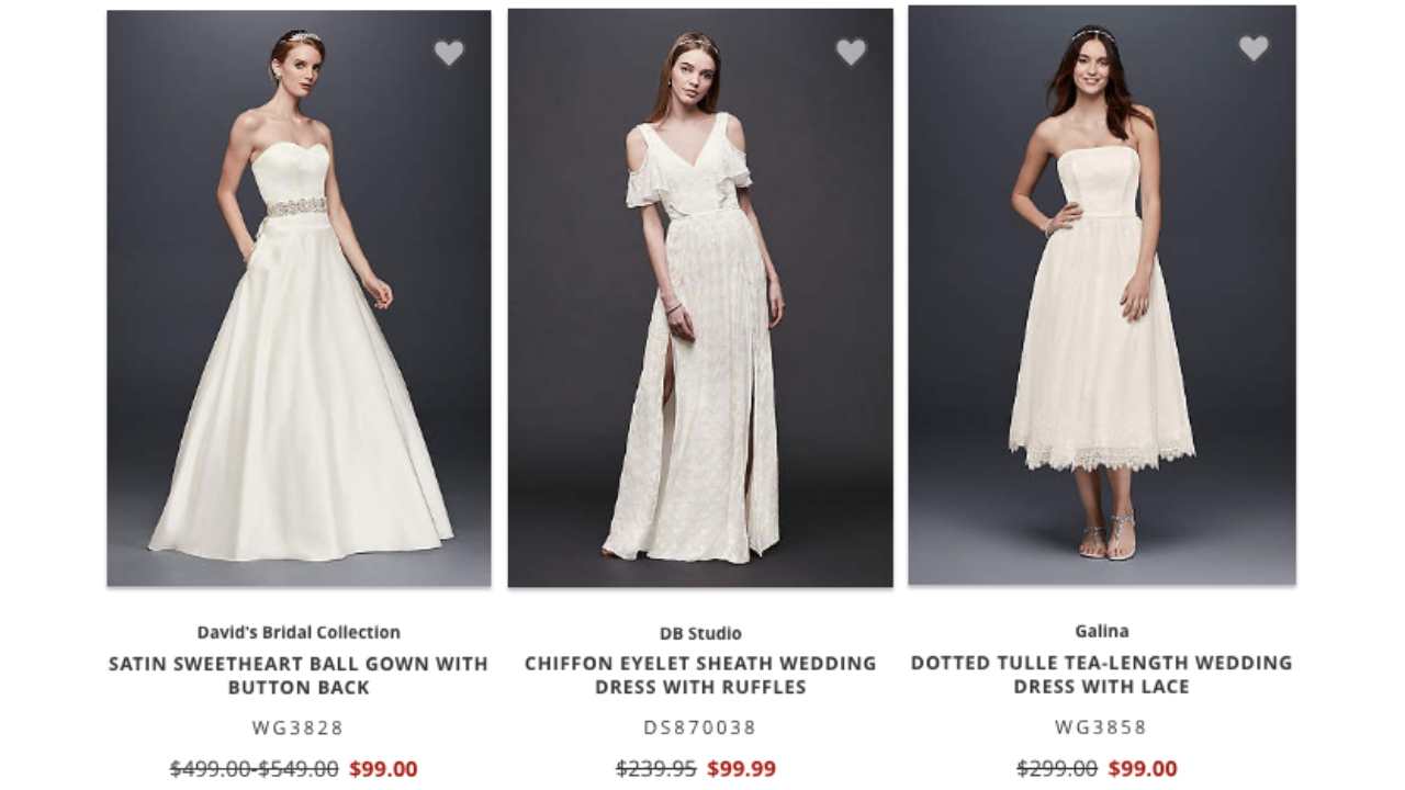 david's bridal $99 sale