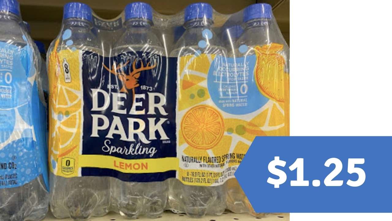 CVS Deal | 8 Pack of Deer Park Sparkling Spring Water for $1.25 ...