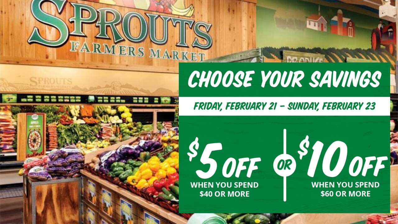 Sprouts Coupon 5 off 40 or 10 off 60 Southern Savers