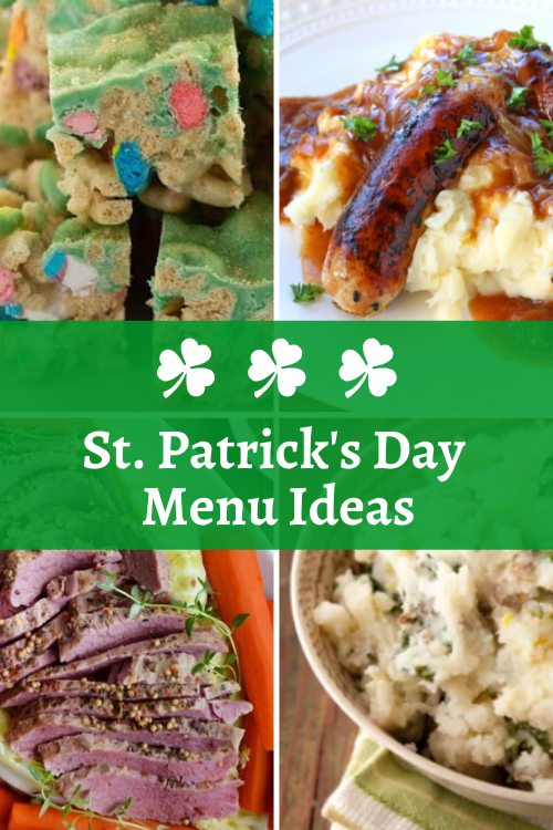 Looking to celebrate St. Patrick's Day? These Irish-inspired St. Patrick's Day menu ideas will keep you feeling lucky all day long!