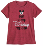 mickey eat sleep disney repeat tshirt