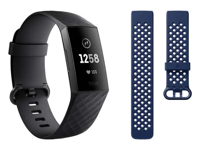 fitbit charge 3 tracker bundle with extra band