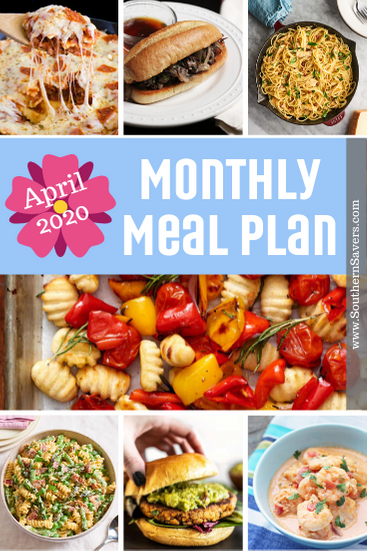 April makes me want lighter foods and an easy plan to follow when activities get busy. This monthly meal plan will cover 30 days of meals!