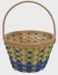 woven ribbon chipwood easter basket