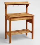 natural wood potting bench