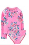 carters floral rashguard set