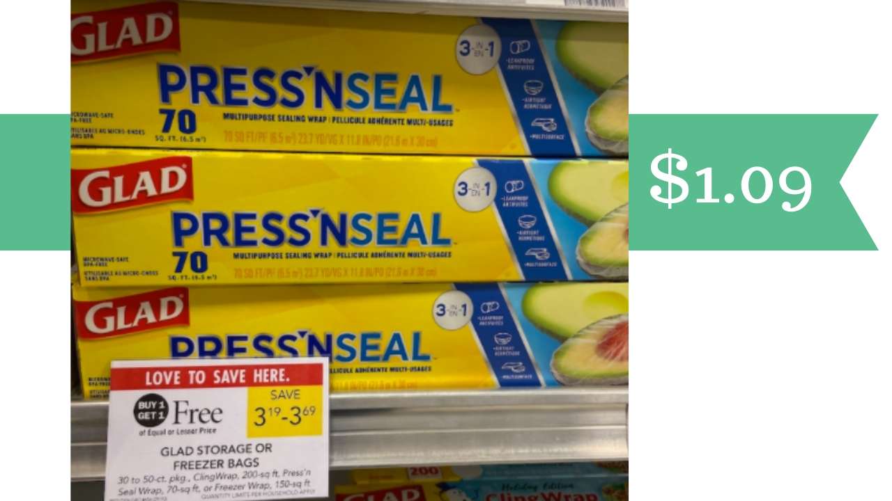 Publix  Glad Press'N Seal for $1.09 (reg. $3.69) :: Southern Savers