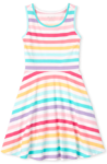 girls rainbow tank dress