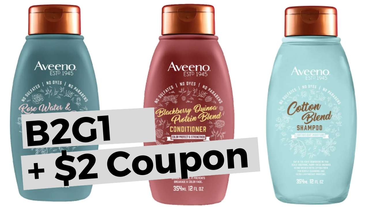 B2G1 Plus $2 Coupon Aveeno Haircare at Walgreens.com :: Southern Savers