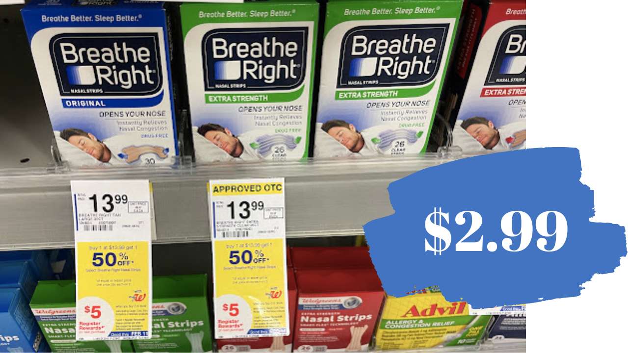 2.99 Breathe Right Strips at Walgreens (reg. 13.99) Southern Savers