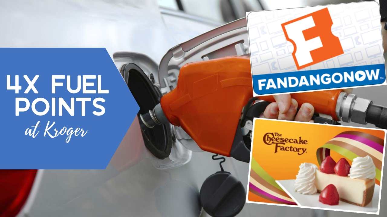 fuel points fandango now and cheesecake factory gift cards