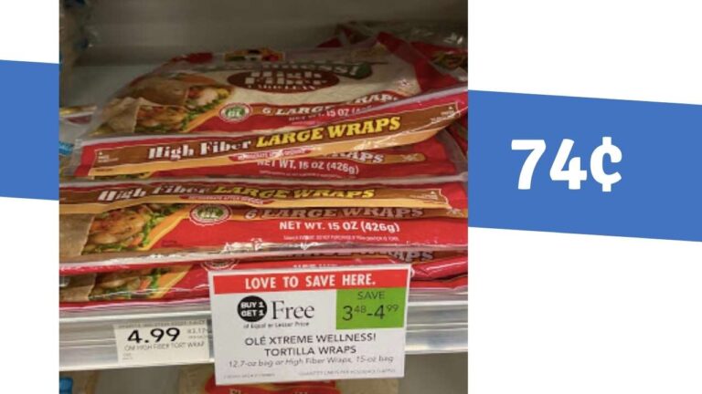 74¢ Ole Xtreme Wellness Tortilla Wraps Publix Deal