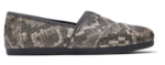 women's toms black faux snake