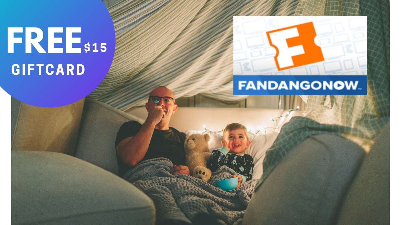 FREE FandangoNOW 15 Gift Card Use it To Buy or Rent Movies