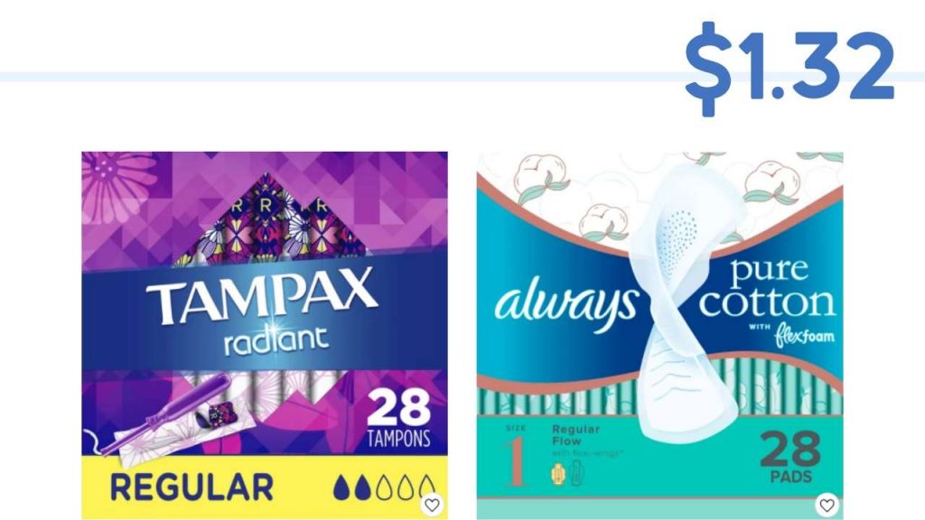 Tampax and Always Feminine Care 1.32 at Target Southern Savers
