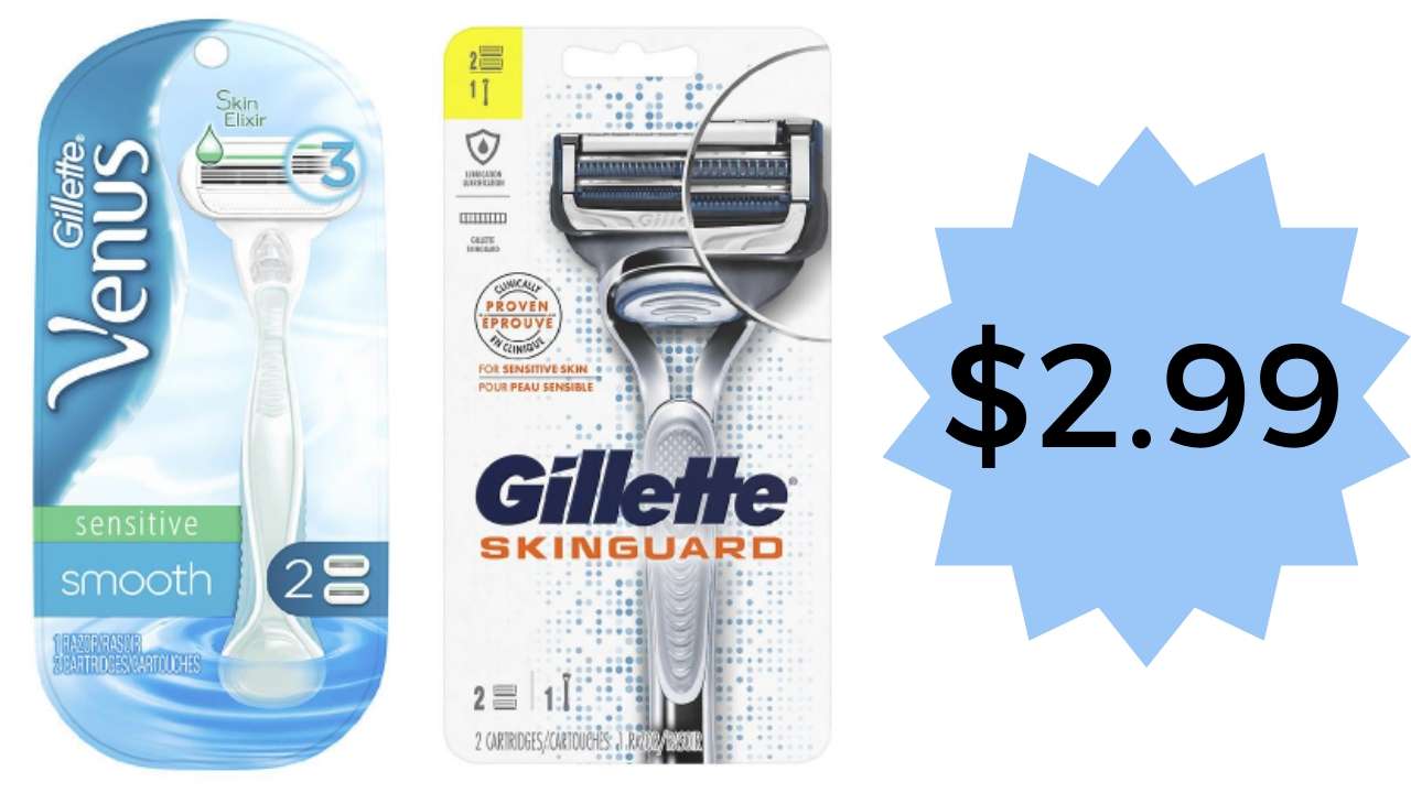 2.99 Gillette Razors at Walgreens Southern Savers
