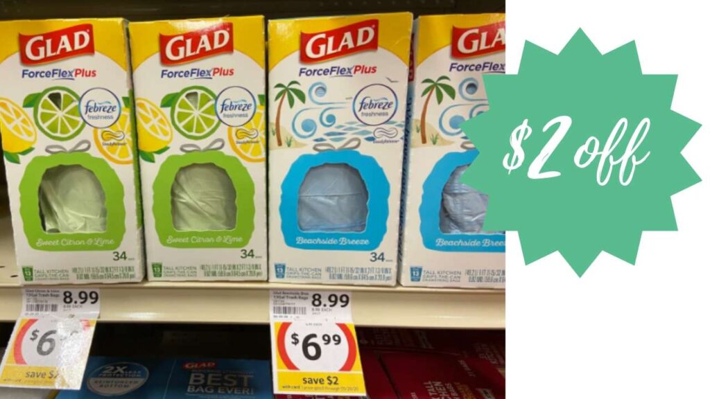 2 off Glad Trash Bags Stock Up at Target & BiLo Southern Savers
