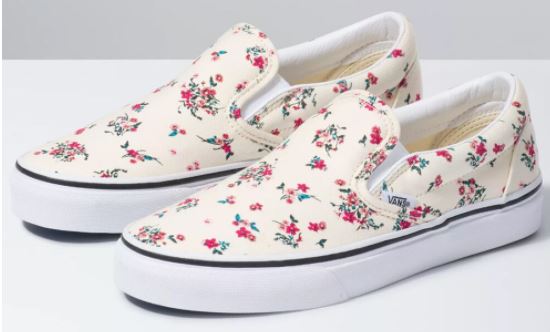 floral slip on shoes