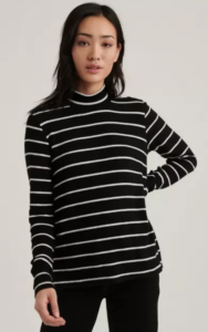 lucky brand mock neck jersey top