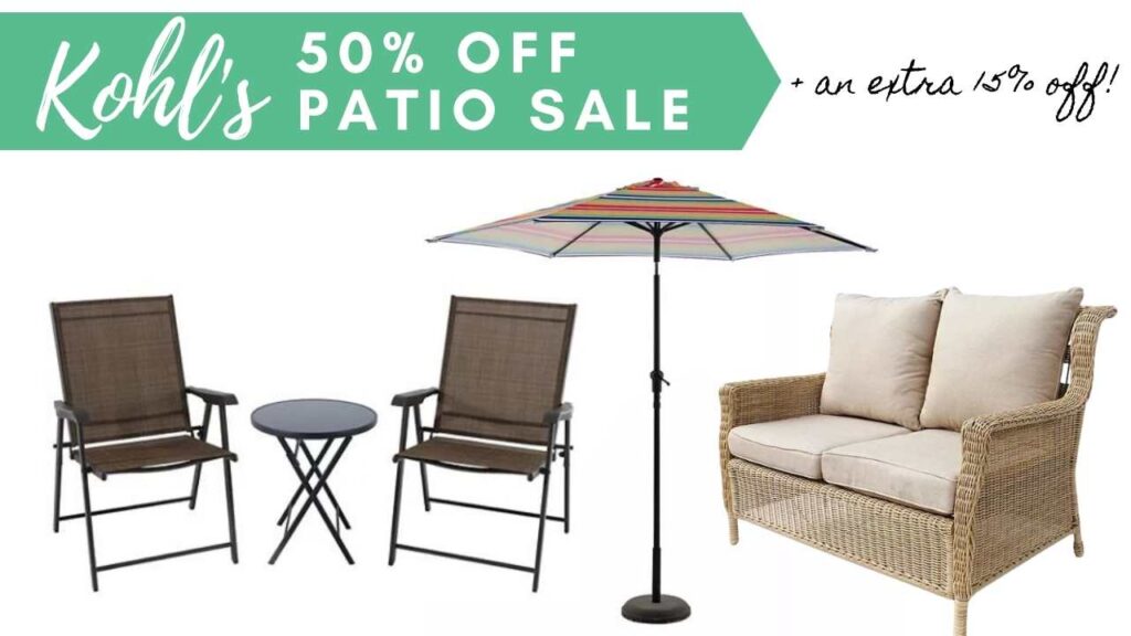 50 off Kohl's Patio Furniture + Extra 15 Off!! Southern Savers