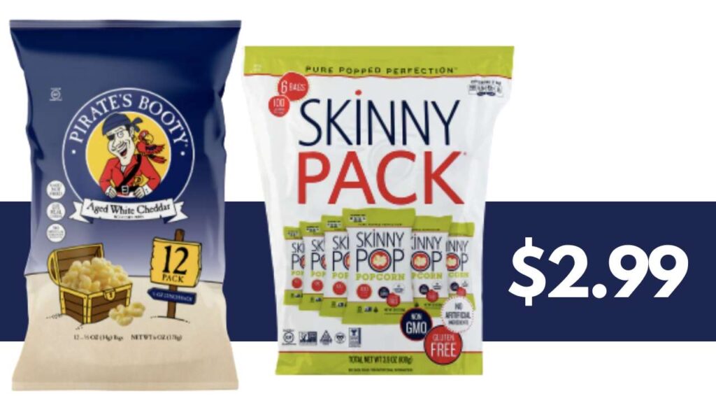 Skinny Pop & Pirate's Booty Kroger Deals with New Coupons Southern