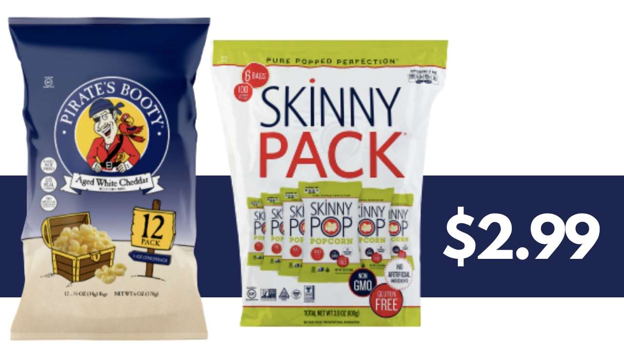 Skinny Pop & Pirate's Booty Kroger Deals with New Coupons Southern