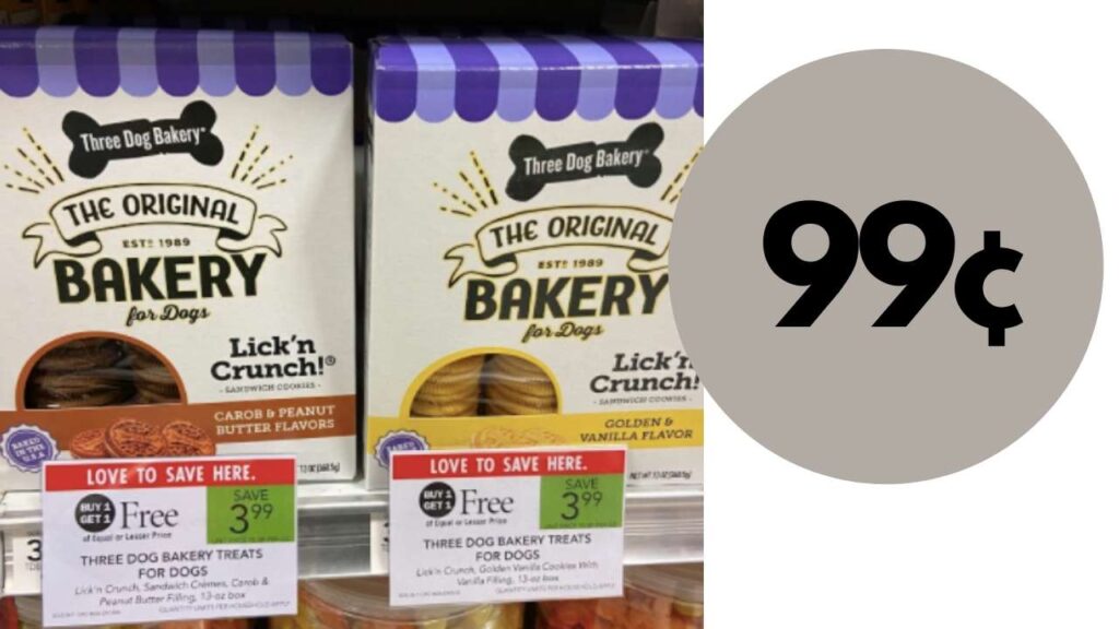 three dog bakery treats