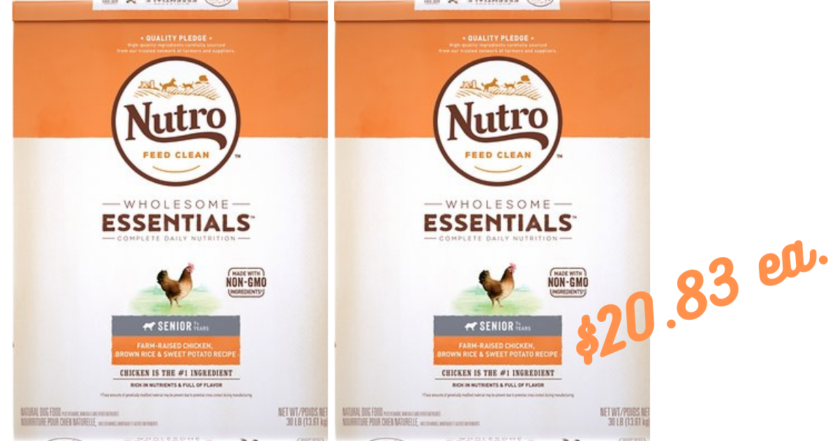 Nutro Wholesome Essentials Dog Food 30 lbs for 18.10 Southern Savers