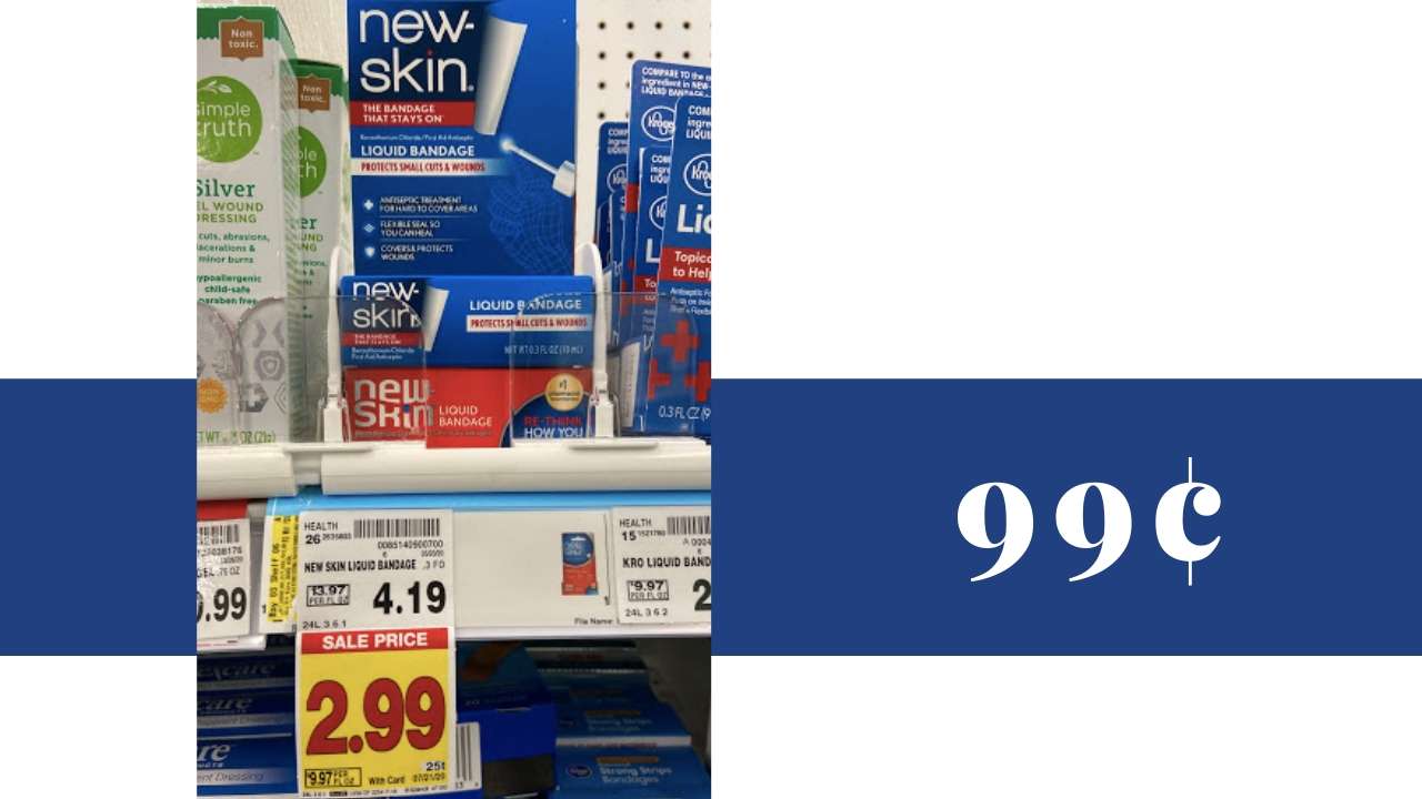 Kroger Deal NewSkin Liquid Bandage for 99¢ Southern Savers
