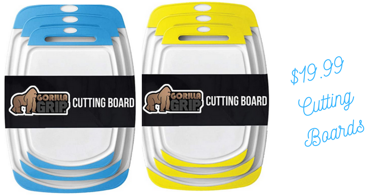 Gorilla Grip Oversized Cutting Board Set for 19.99 Southern Savers
