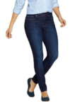 women's lands end pull on blue jean leggings