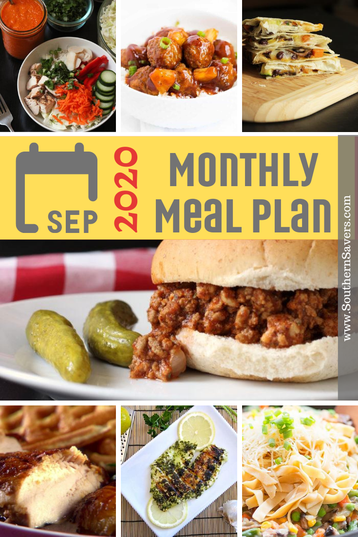 Fall is on the way, and even though this year has been crazy, we still have to make dinner. This September 2020 monthly meal plan has you covered!