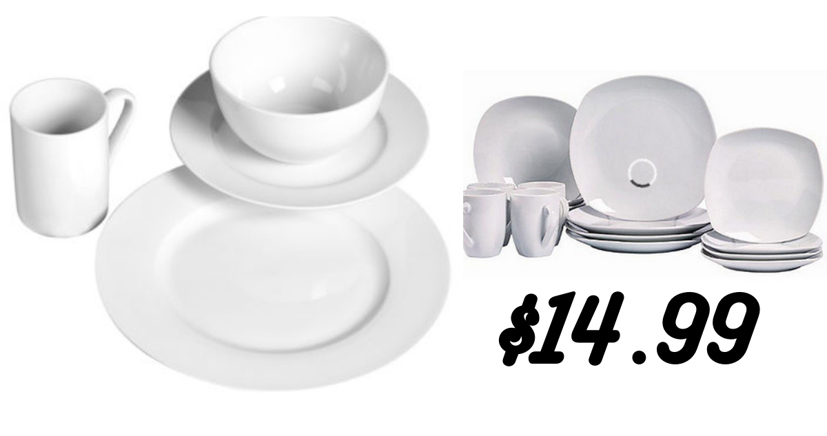 Tabletops Unlimited 16Piece Dinnerware Set for 14.99 Southern Savers