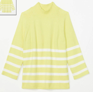 yellow striped sweater